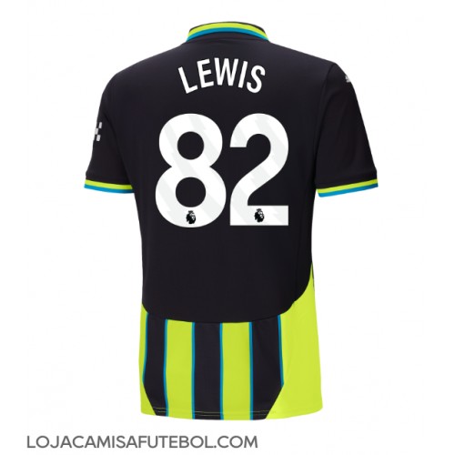 Camisa de Futebol Manchester City Rico Lewis #82 Equipamento Secundário 2024-25 Manga Curta